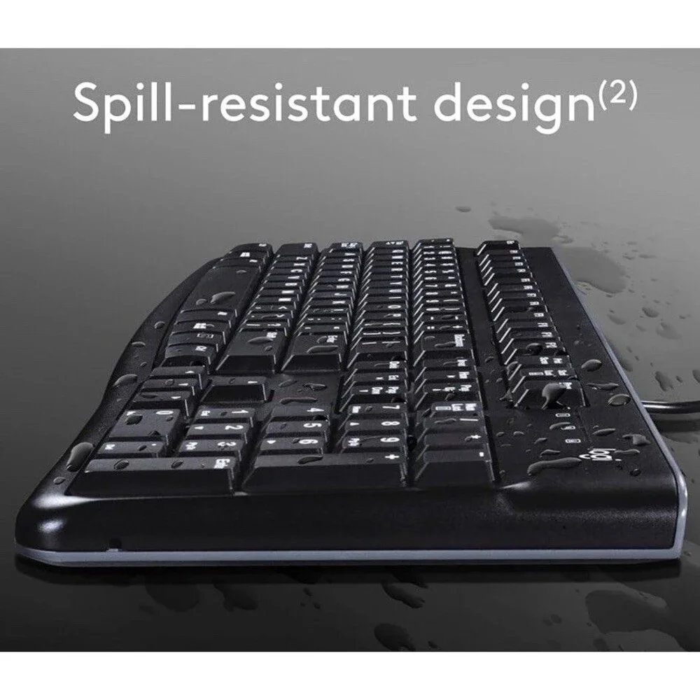 Logitech MK120 Keyboard And Mouse,Plug And Play USB Combo